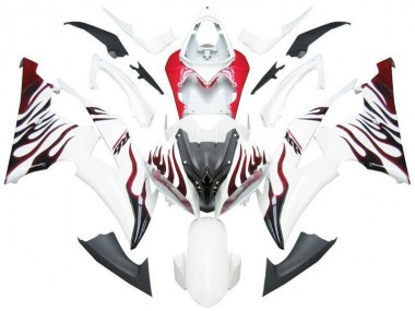 Carenados Moto R6 08-16 - Blanco Rojo Llama R6
