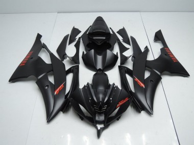 Carenados Moto R6 08-16 - Negro Mate Rojo Calcomanías