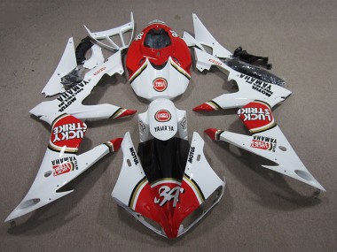 Carenados Moto R6 08-16 - Rojo Blanco Lucky Strike