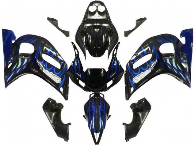Carenados Moto R6 98-02 - Llama azul negra Carenados Moto R6 98-02 - Llama azul negra