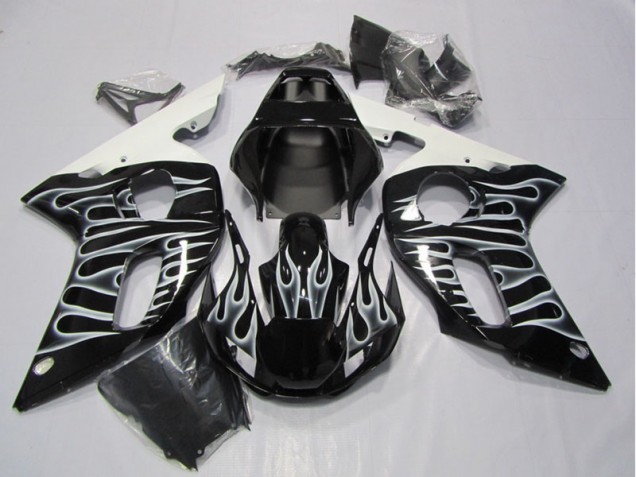 Carenados Moto R6 98-02 - Negro Blanco Llama Carenados Moto R6 98-02 - Negro Blanco Llama