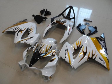 Carenados Moto VFR 800 02-13 - Blanco Oro Negro Llama