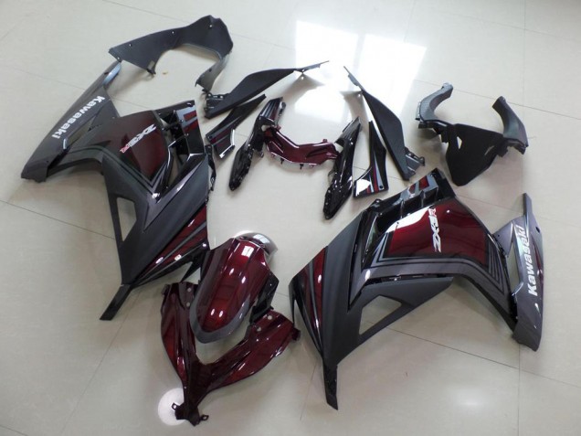 Carenados Moto ZX 300R 13-16 - Oscuro Rojo & Gris Carenados Moto ZX 300R 13-16 - Oscuro Rojo & Gris