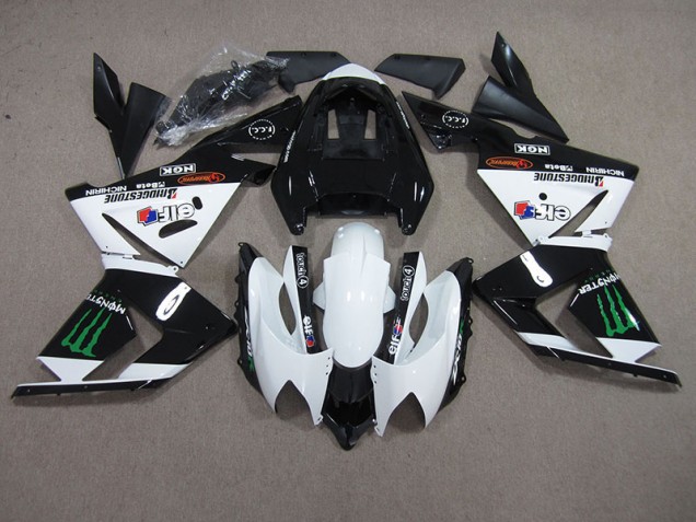 Carenados Moto ZX10R 03-05 - Negro Blanco Monster Carenados Moto ZX10R 03-05 - Negro Blanco Monster