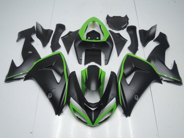 Carenados Moto ZX10R 06-07 - Negro Mate con Verde Line