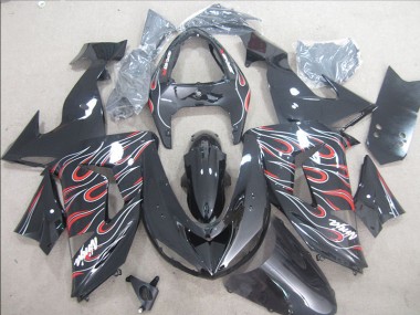 Carenados Moto ZX10R 06-07 - Negro Rojo Blanco Llama Ninja
