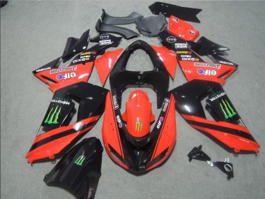 Carenados Moto ZX10R 06-07 - Negro Rojo Touch4 Monster