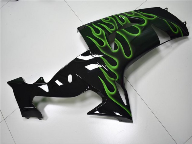 Carenados Moto ZX10R 06-07 - Negro Verde Llama Carenados Moto ZX10R 06-07 - Negro Verde Llama