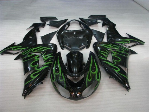 Carenados Moto ZX10R 06-07 - Negro Verde Llama Carenados Moto ZX10R 06-07 - Negro Verde Llama