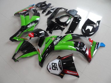 Carenados Moto ZX10R 11-15 - Verde Negro con Número 66