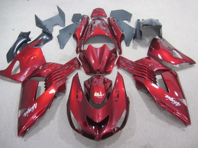 Carenados Moto ZX14R ZZR 1400 06-11 - Rojo Blanco Ninja Calcomanía Carenados Moto ZX14R ZZR 1400 06-11 - Rojo Blanco Ninja Calcomanía