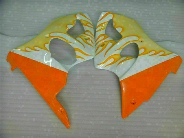 Carenados Moto ZX6R 00-02 - Blanco Amarillo Llama Carenados Moto ZX6R 00-02 - Blanco Amarillo Llama