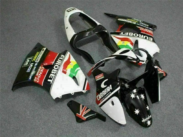 Carenados Moto ZX6R 00-02 - Negro Blanco Eurobet Carenados Moto ZX6R 00-02 - Negro Blanco Eurobet