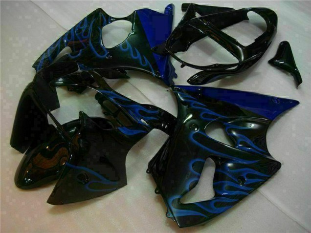 Carenados Moto ZX6R 00-02 - Negro con Azul Llama Carenados Moto ZX6R 00-02 - Negro con Azul Llama