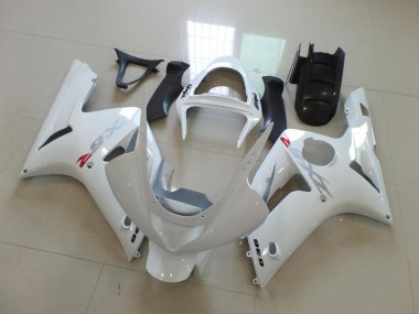 Carenados Moto ZX6R 03-04 - Blanco con Plata Calcomanías