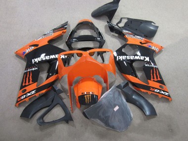 Carenados Moto ZX6R 03-04 - Negro Naranja Monster