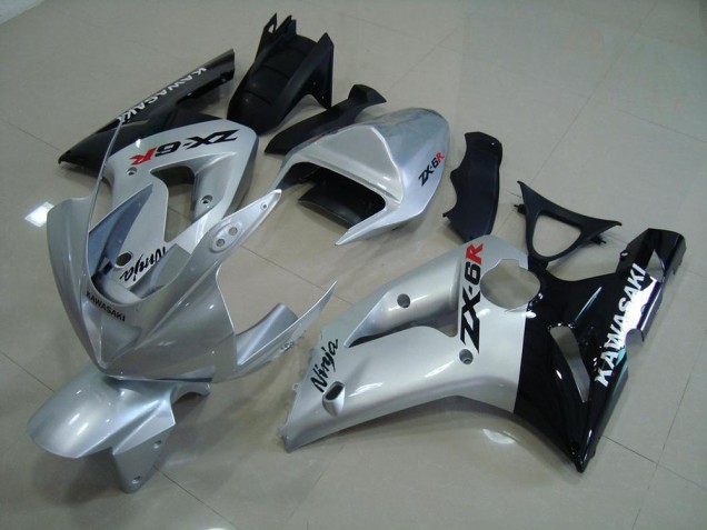 Carenados Moto ZX6R 03-04 - Plata Negro Carenados Moto ZX6R 03-04 - Plata Negro