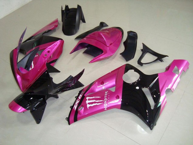 Carenados Moto ZX6R 03-04 - Rosa Negro Monster Carenados Moto ZX6R 03-04 - Rosa Negro Monster