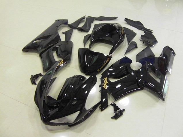 Carenados Moto ZX6R 05-06 - Brillante Negro Oro Calcomanías Carenados Moto ZX6R 05-06 - Brillante Negro Oro Calcomanías