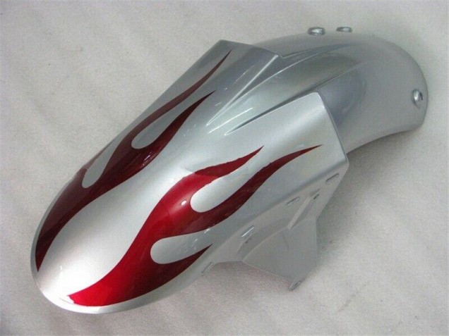 Carenados Moto ZX6R 05-06 - Plata Rojo Llamas Carenados Moto ZX6R 05-06 - Plata Rojo Llamas