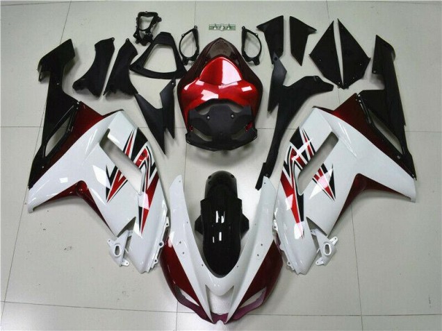 Carenados Moto ZX6R 07-08 - Blanco Negro Rojo Carenados Moto ZX6R 07-08 - Blanco Negro Rojo