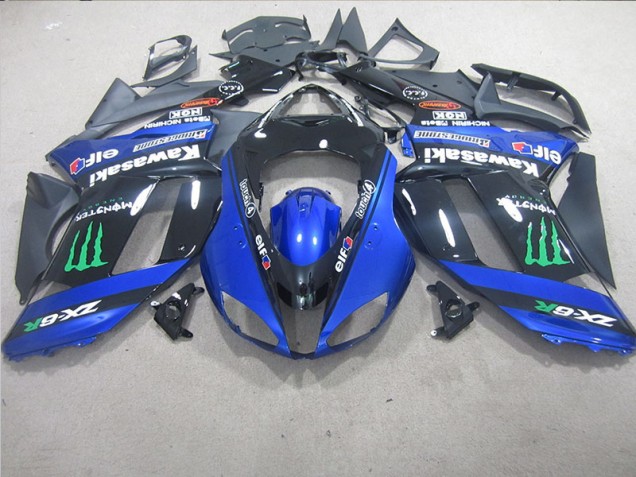 Carenados Moto ZX6R 07-08 - Negro Azul Monster Carenados Moto ZX6R 07-08 - Negro Azul Monster
