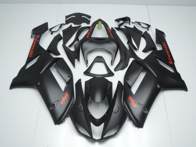Carenados Moto ZX6R 07-08 - Negro Mate con Rojo Pegatinas Carenados Moto ZX6R 07-08 - Negro Mate con Rojo Pegatinas
