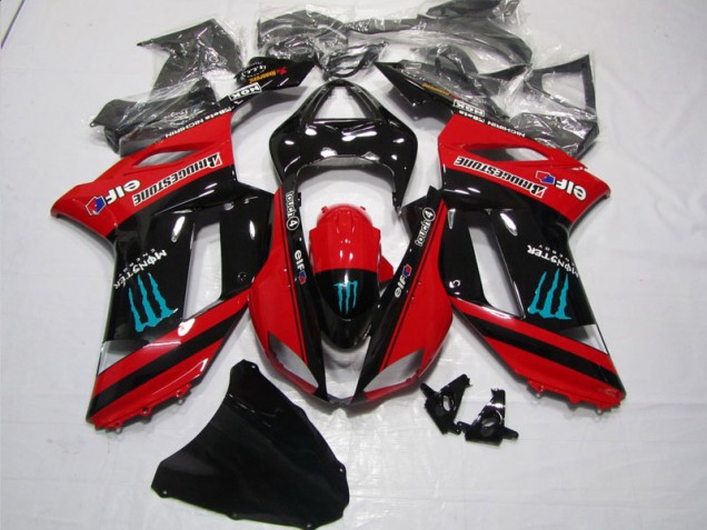 Carenados Moto ZX6R 07-08 - Rojo Negro Monster Carenados Moto ZX6R 07-08 - Rojo Negro Monster