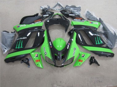 Carenados Moto ZX6R 07-08 - Verde Negro 3M Monster