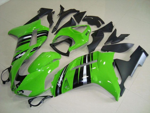 Carenados Moto ZX6R 07-08 - Verde & Plata Raya Carenados Moto ZX6R 07-08 - Verde & Plata Raya
