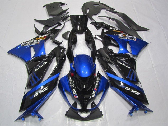 Carenados Moto ZX6R 09-12 - Negro Azul Monster Carenados Moto ZX6R 09-12 - Negro Azul Monster