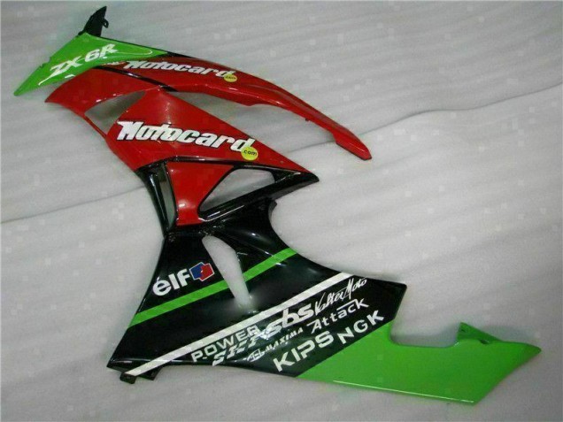 Carenados Moto ZX6R 09-12 - Negro Rojo Verde Motocard Carenados Moto ZX6R 09-12 - Negro Rojo Verde Motocard
