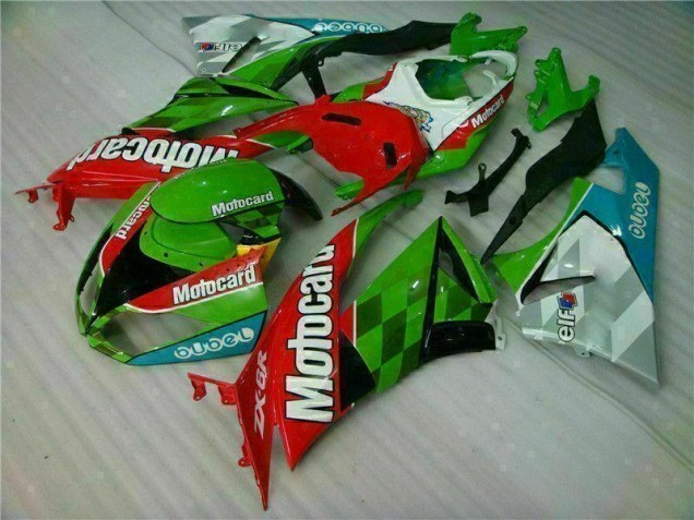 Carenados Moto ZX6R 09-12 - Rojo Verde Motocard Carenados Moto ZX6R 09-12 - Rojo Verde Motocard