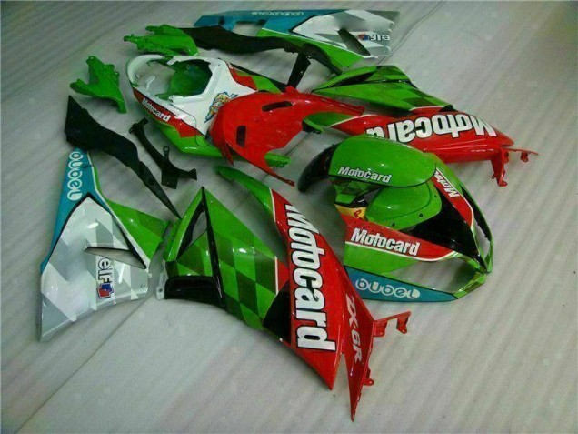 Carenados Moto ZX6R 09-12 - Rojo Verde Motocard Carenados Moto ZX6R 09-12 - Rojo Verde Motocard
