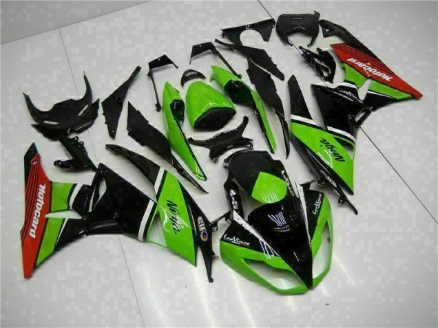Carenados Moto ZX6R 09-12 - Verde Negro Rojo