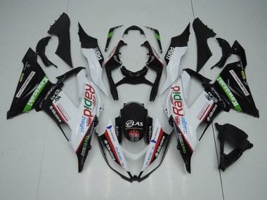 Carenados Moto ZX6R 13-18 - Negro Blanco Rapid Hager