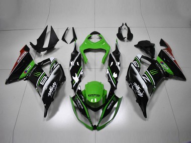 Carenados Moto ZX6R 13-18 - Verde Negro Blanco