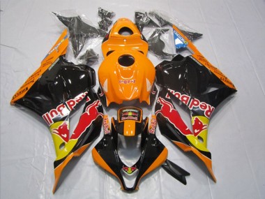 Carenado & Plástico Moto CBR 600 RR 09-12 - Negro Naranja Red Bull