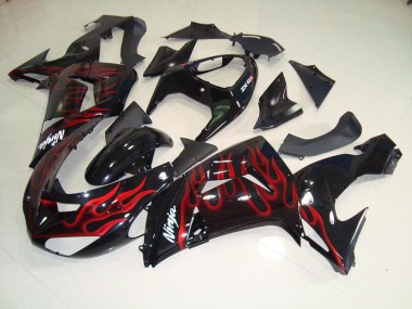 Carenado & Plástico Moto ZX10R 06-07 - Negro Rojo Llama