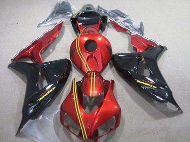 Inyección Kit Carenados Moto CBR 1000 RR 06-07 - Negro Rojo Amarillo