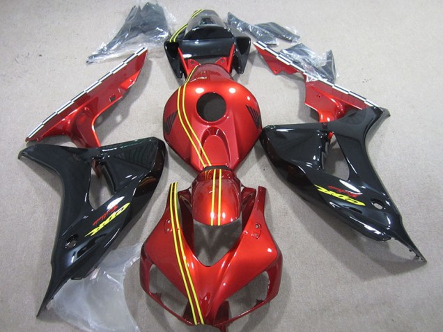 Inyección Kit Carenados Moto CBR 1000 RR 06-07 - Negro Rojo Amarillo Inyección Kit Carenados Moto CBR 1000 RR 06-07 - Negro Rojo Amarillo