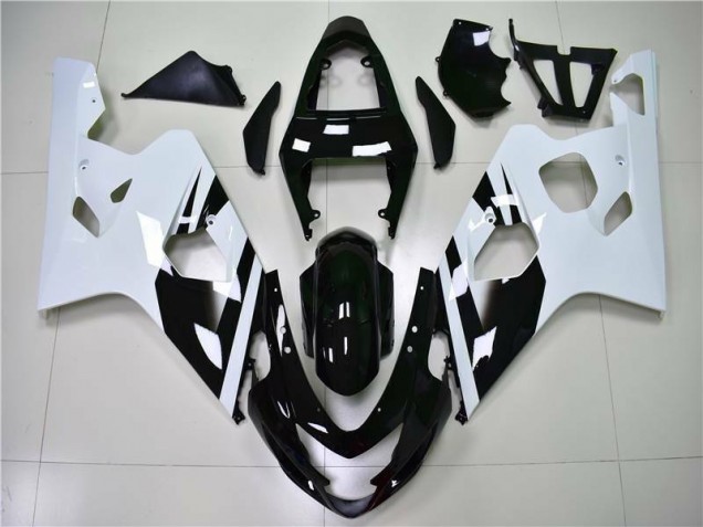 Inyección Kit Carenados Moto GSXR 600 / 750 K4 04-05 - Blanco Negro Inyección Kit Carenados Moto GSXR 600 / 750 K4 04-05 - Blanco Negro