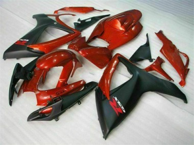 Inyección Kit Carenados Moto GSXR 600 / 750 K6 06-07 - Rojo Negro