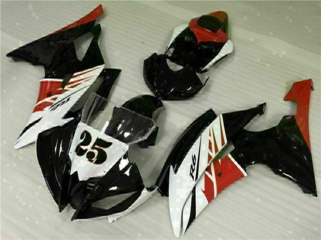 Inyección Kit Carenados Moto R6 08-16 - Blanco Negro Inyección Kit Carenados Moto R6 08-16 - Blanco Negro