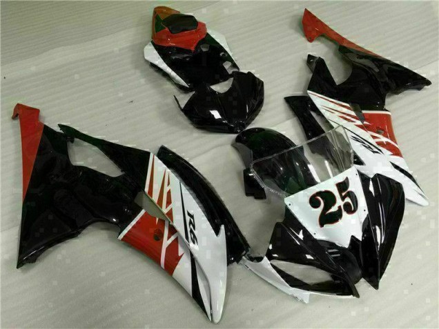 Inyección Kit Carenados Moto R6 08-16 - Blanco Negro Inyección Kit Carenados Moto R6 08-16 - Blanco Negro