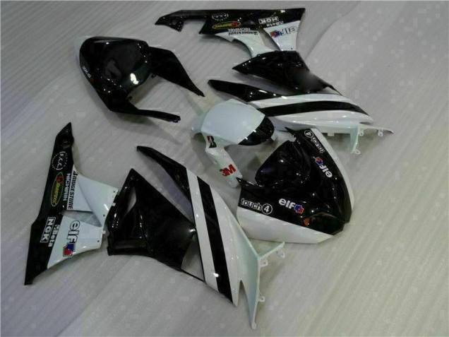 Inyección Kit Carenados Moto ZX6R 09-12 - Negro Blanco 3M Touch4 Inyección Kit Carenados Moto ZX6R 09-12 - Negro Blanco 3M Touch4