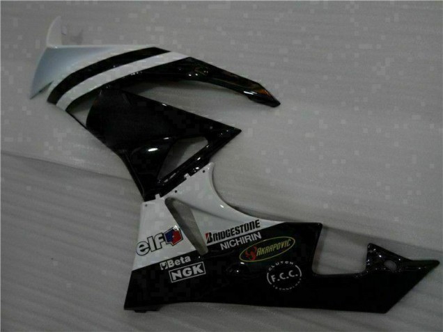 Inyección Kit Carenados Moto ZX6R 09-12 - Negro Blanco 3M Touch4 Inyección Kit Carenados Moto ZX6R 09-12 - Negro Blanco 3M Touch4