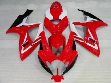 Inyección Kits Carenados Moto GSXR 600 / 750 K6 06-07 - Rojo Blanco