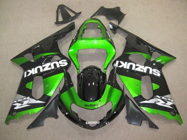 Inyección Kits Carenados Moto GSXR 600 K1 K2 K3 01-03 - Negro Verde