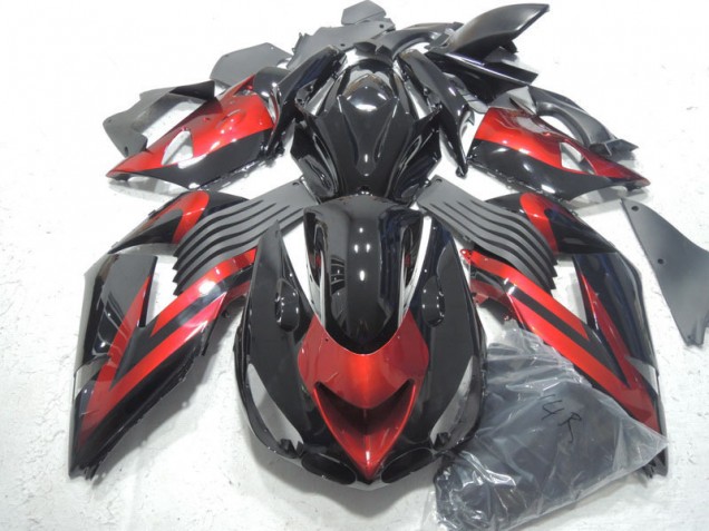 Inyección Kits Carenados Moto ZX14R ZZR 1400 06-11 - Negro Rojo Inyección Kits Carenados Moto ZX14R ZZR 1400 06-11 - Negro Rojo